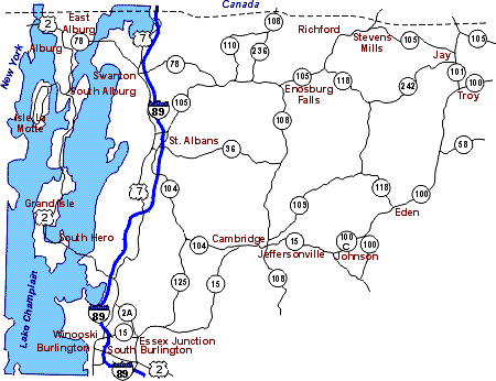 Lake Champlain foliage route