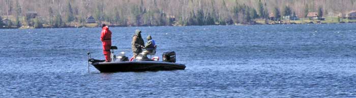 Trout fishing on Lake Seymour in Northern Vermont
